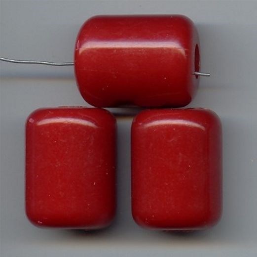 12 VINTAGE RUST ACRYLIC 32x25mm. LARGE HOLE BARREL BEADS 6057