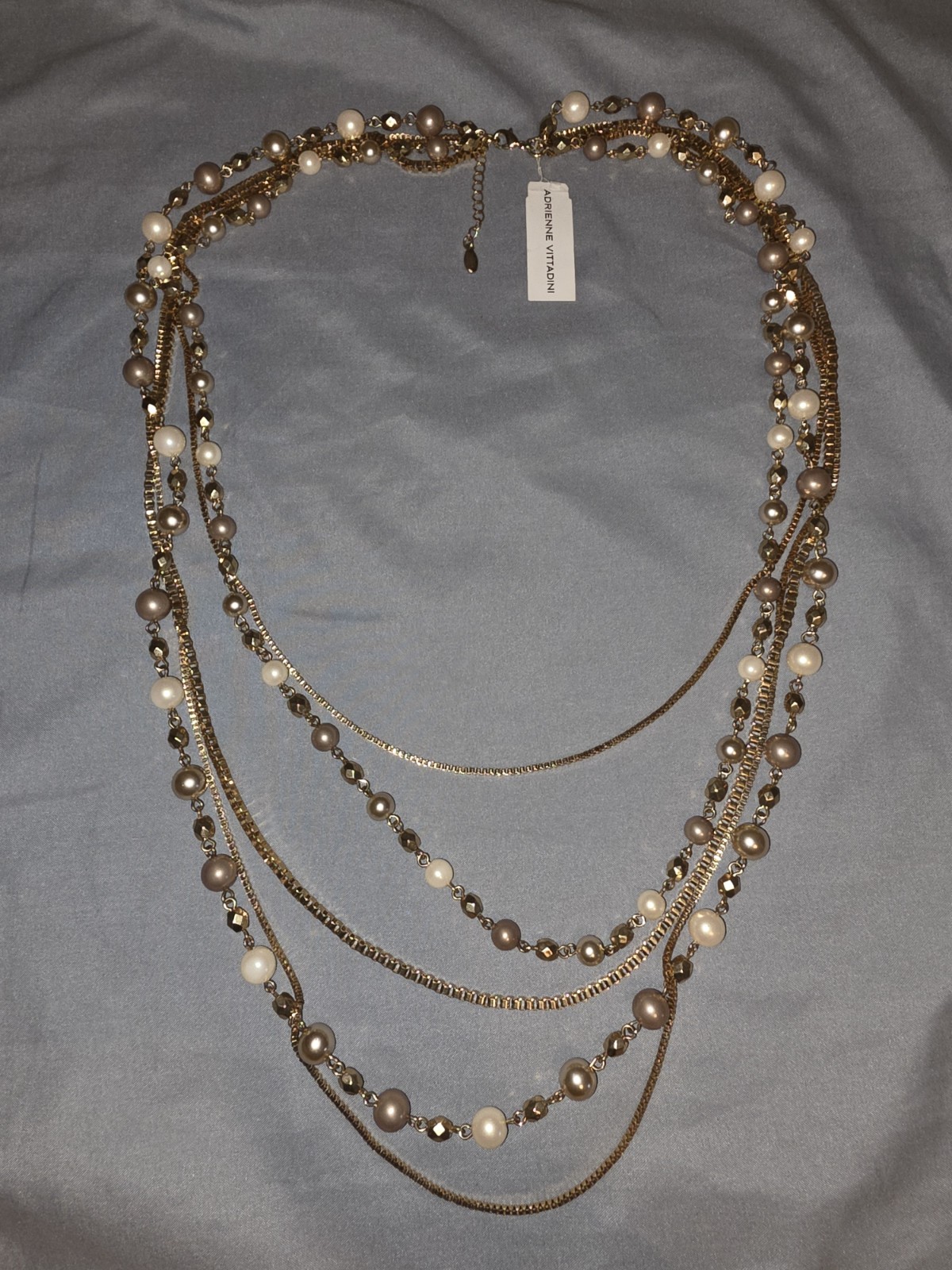 Adrienne Vittadini multi-strand layered statement necklace NWT