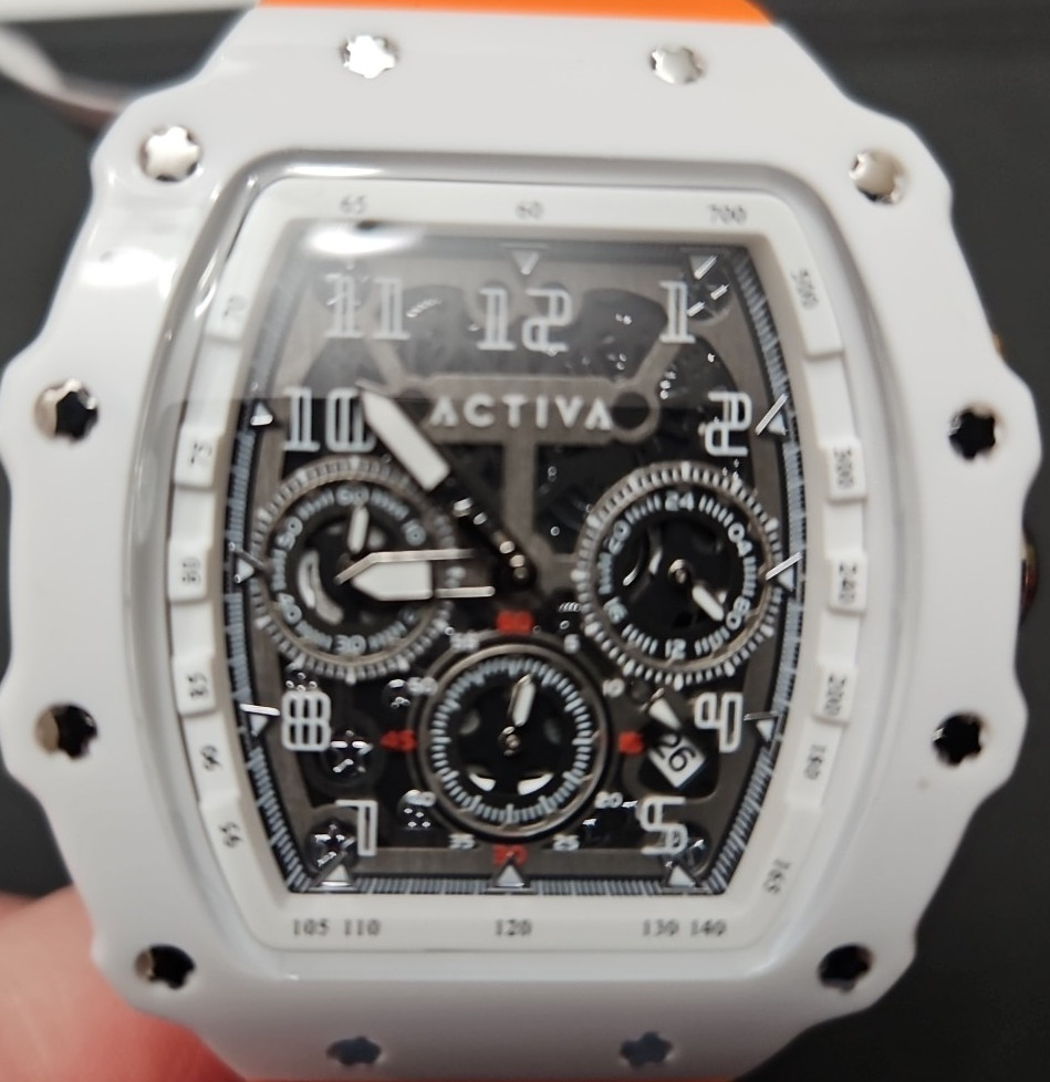 Activa Fury X Invicta Mens Quartz MG53 Skeleton Dial Orange 44mm ACW2305-015 NIB
