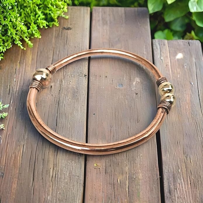 Export 99% Pure Copper Tamba Leg Anklet Kada Bracelet Men Women Adjustable 90 gm