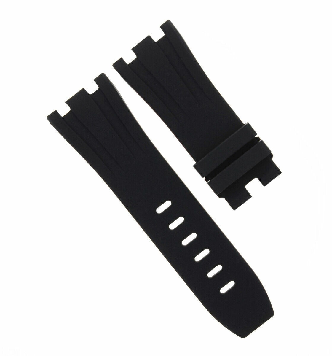 28MM RUBBER BAND STRAP FOR 42MM AUDEMARS PIGUET 26470ST, 26170ST, 25940SK BLACK
