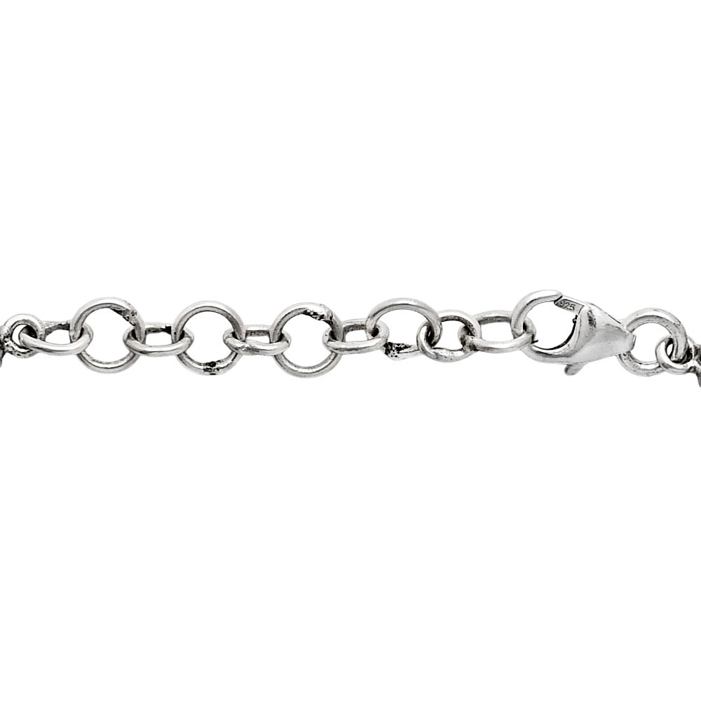 Premium Quality Amethyst Checker Briolette 925 Silver Bracelet Jewelry B-1001