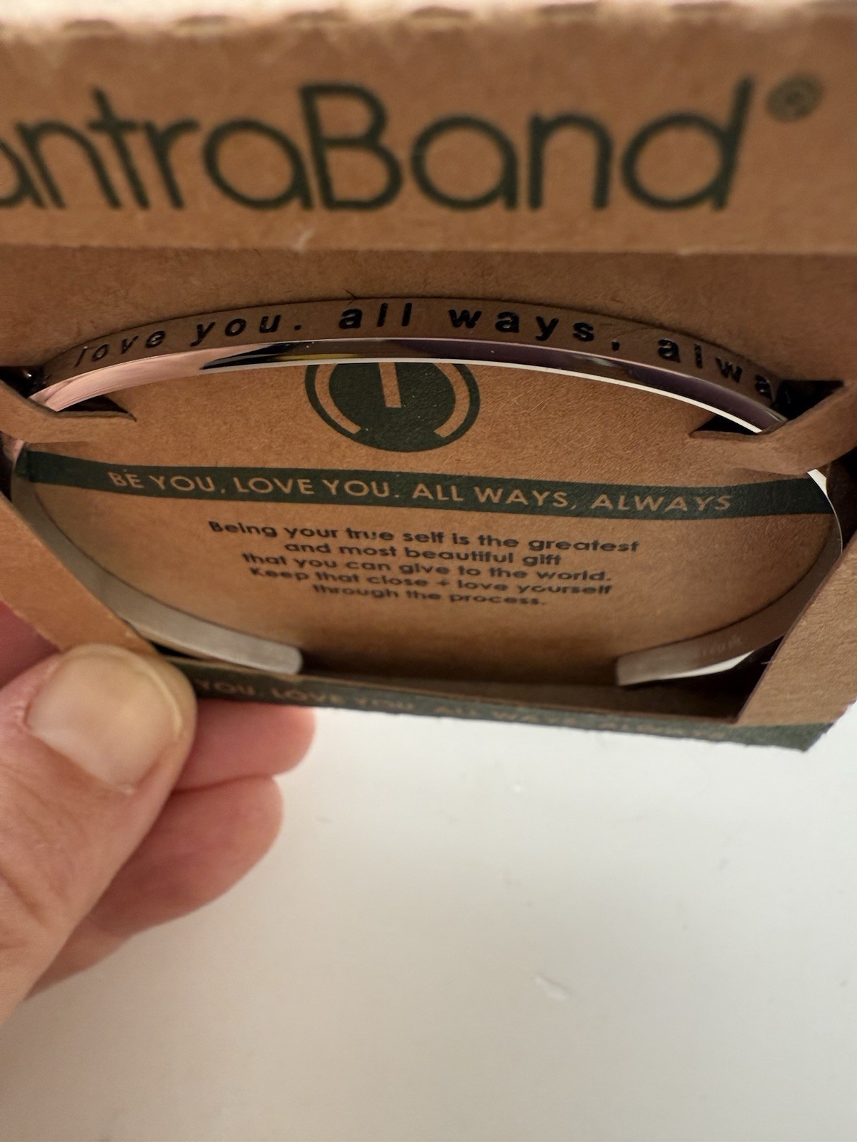MantraBand Silver “Be you Love You All Ways Always” Bracelet NEW