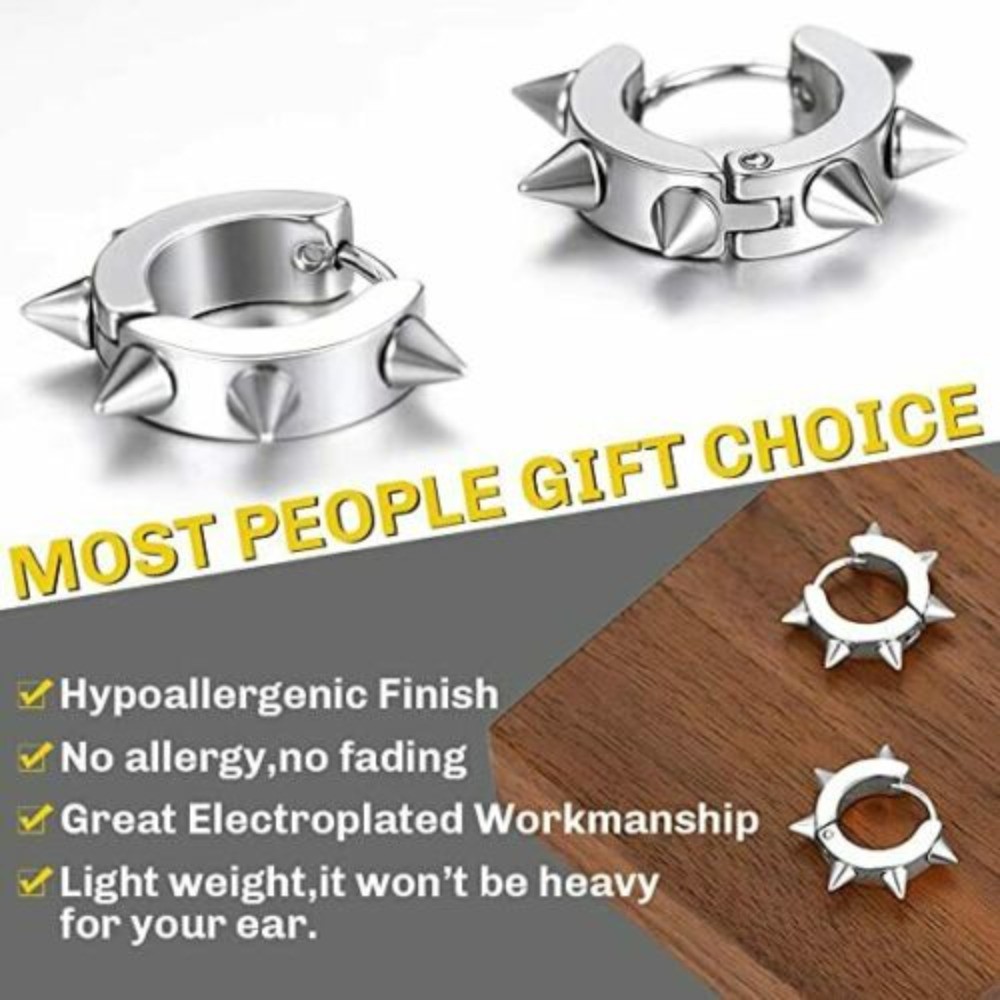 Stainless Steel Hoop Earrings Small Hoop Loop Huggie Ear Piercings for Men Women