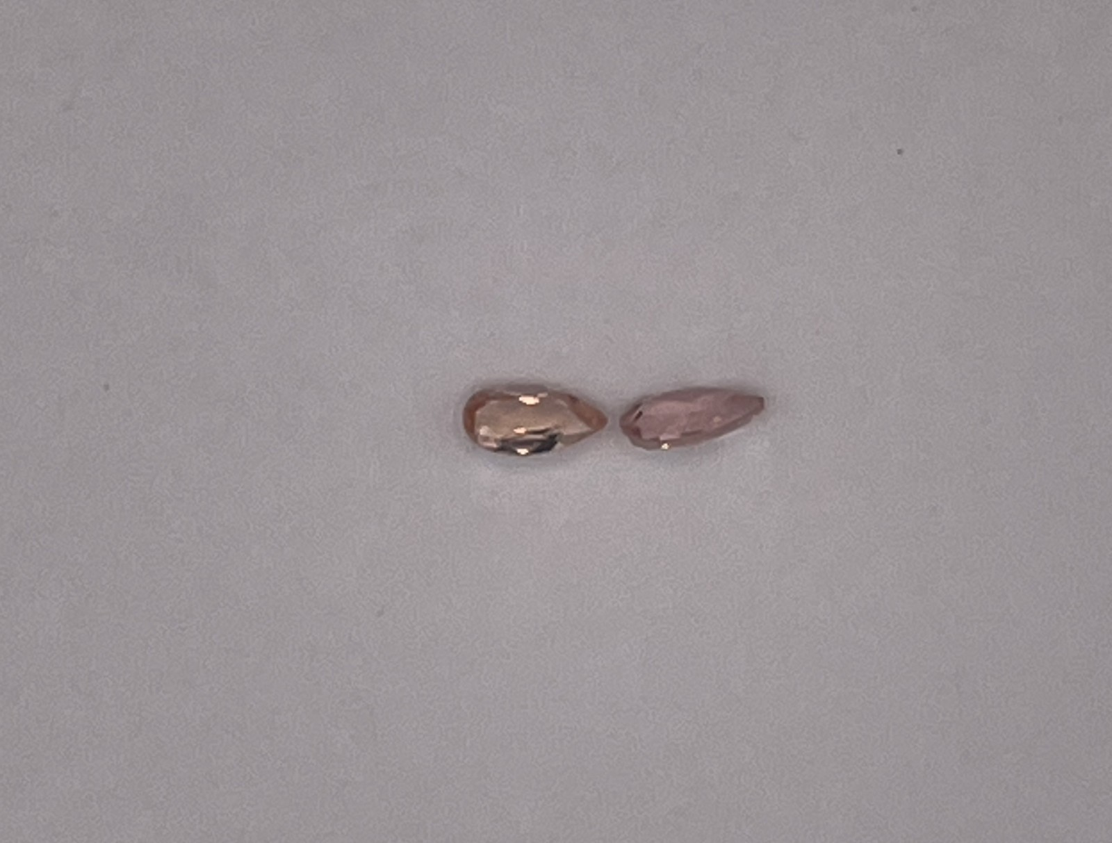 Imperial Topaz 0.80 Ctw Pair Clarity IF Pear Cut Light Pink Brazil I046