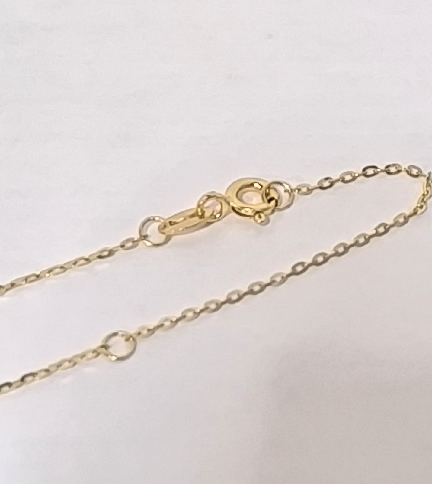 Vermeil 925 Silver Necklace 9″ When Closed Pearl Pendant White 1mm Width Gold Co