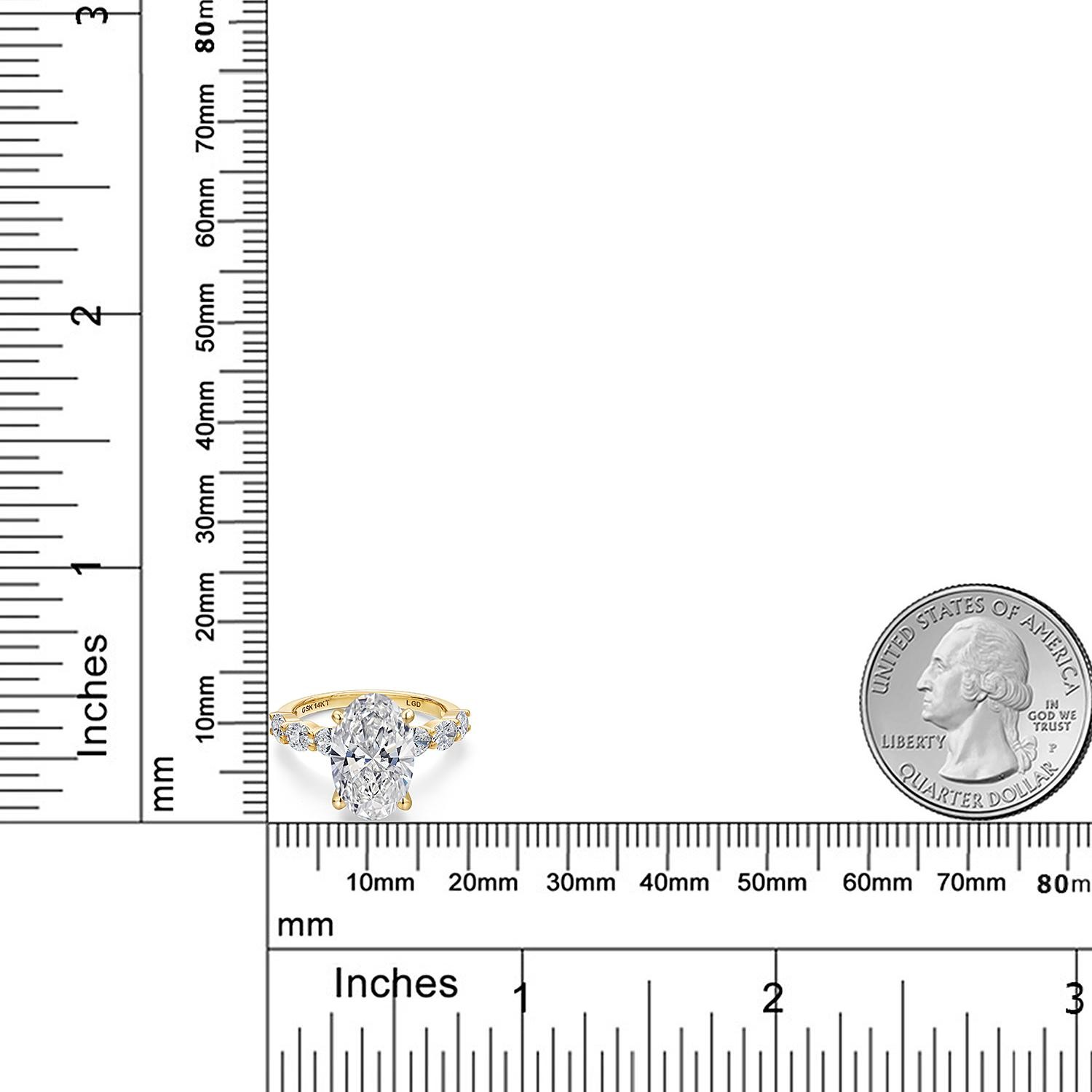 1.90 to 5.90 Cttw IGI Certified Lab Grown Diamond in 14K Yellow Gold Engagement