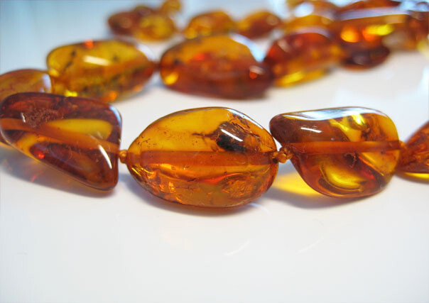 Massive Genuine Cognac Beautiful Baltic Amber Necklace 18 gr. 18 in. !!!