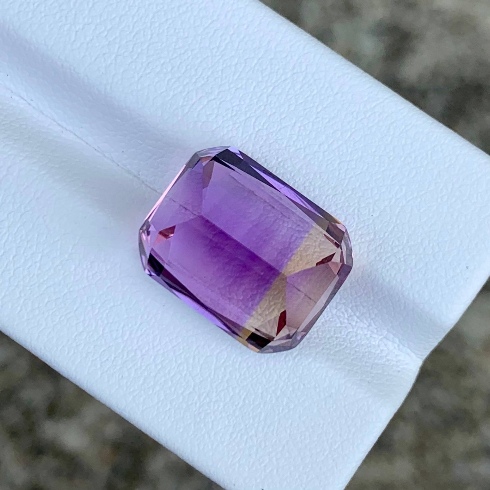 12.78 Carats Natural Fine Ametrine Stone Cushion Cut Natural Bolivian Gemstone