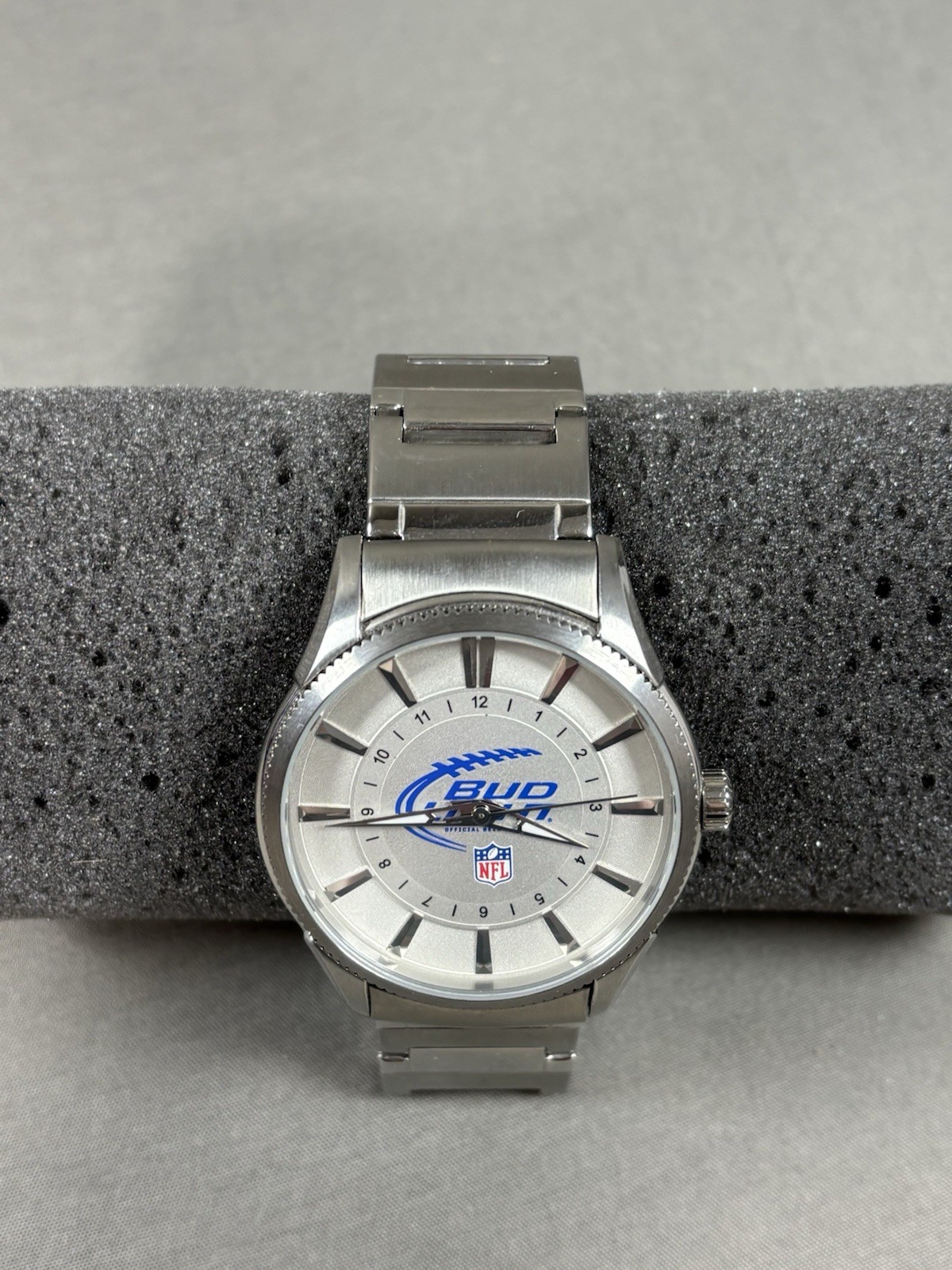 Fossil Bud Light PR-5369 NFL Football Beer Sponsor Mens Watch New Battery 43MM