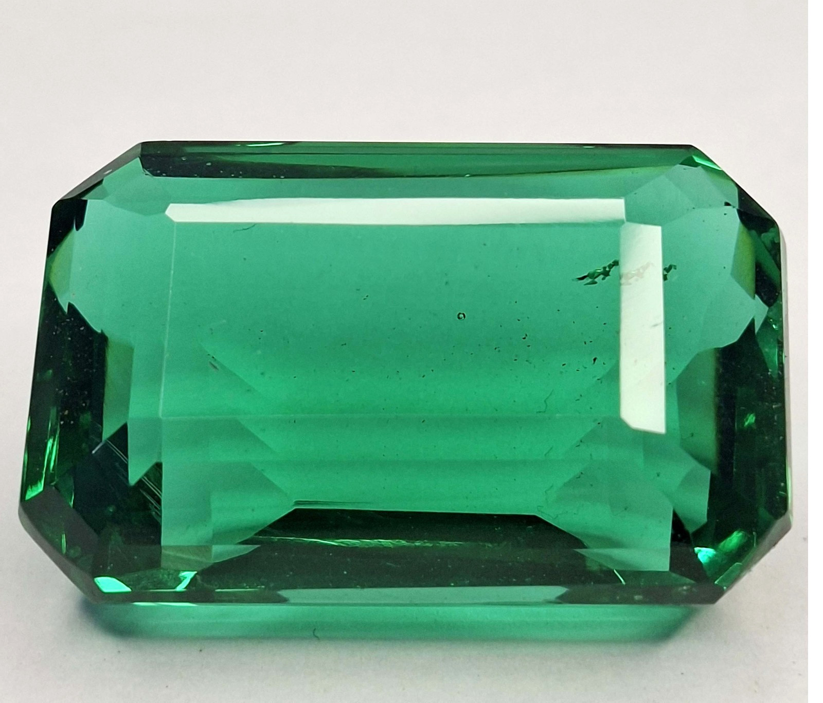 Emerald Green 126-128 Ct Emerald Cut Lab-Created Loose Certified Gemstone RK1115