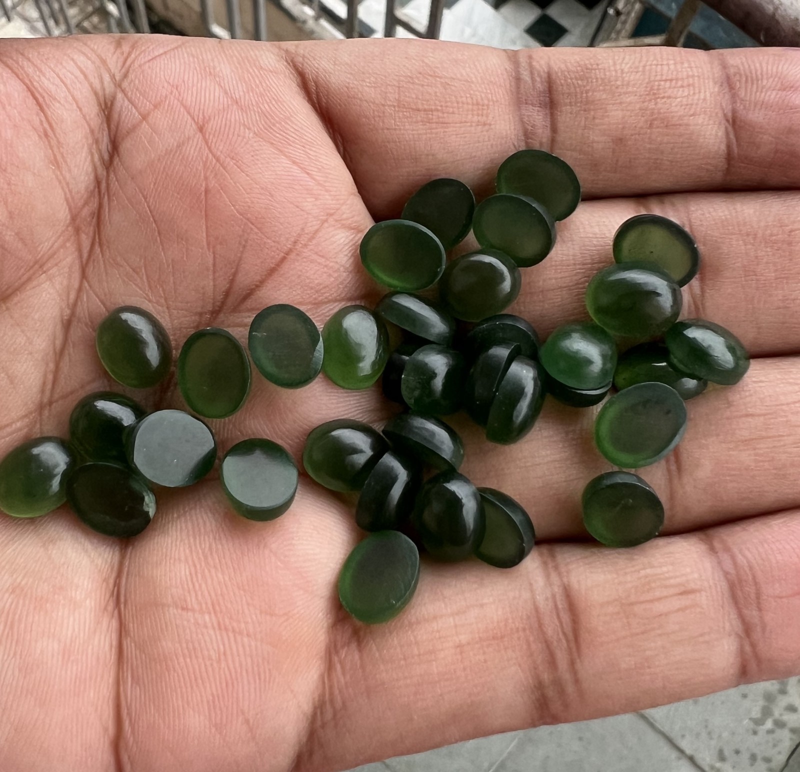 Natural Green Serpentine Oval 4×6 mm to 15×20 mm Cabochon Loose Gemstone Lot