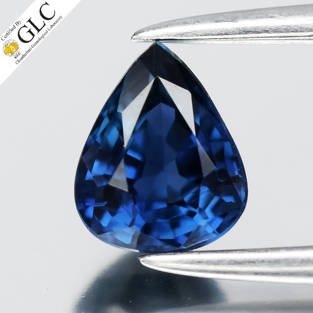 💎 GLC CERTIFIED 0.57ct VVS Pear Natural Blue Sapphire – Heated, Africa Gemstone