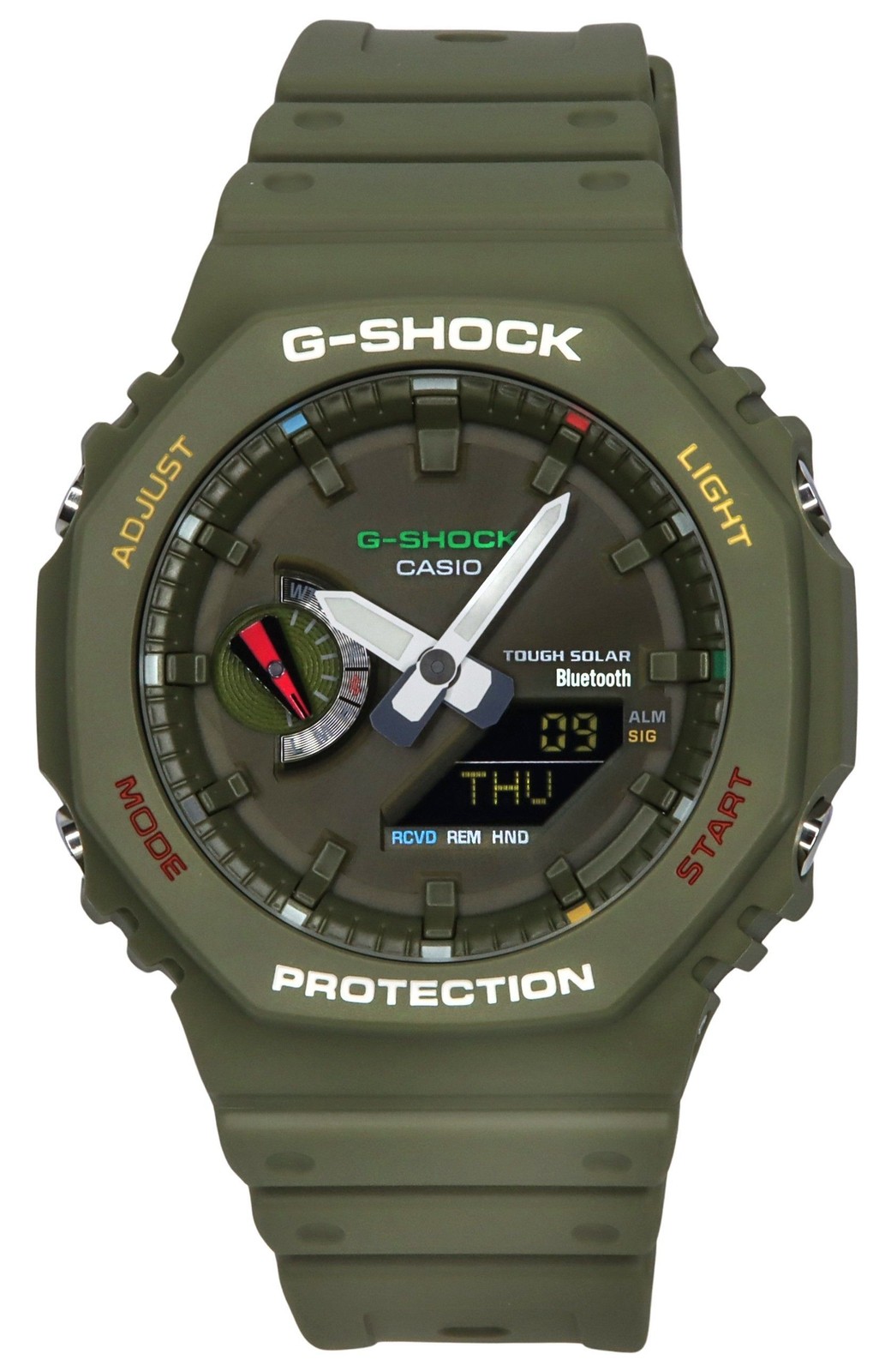 Casio G-Shock Smartphone Link Bluetooth Green Dial GA-B2100FC-3A 200M Mens Watch