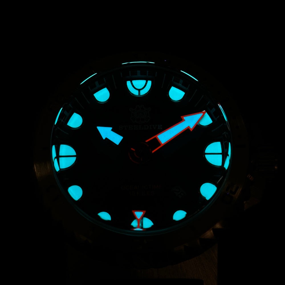 STEELDIVE SD1982S Mens Bronze 46.5mm Automatic Dive Watch NH35 Steel Oversize