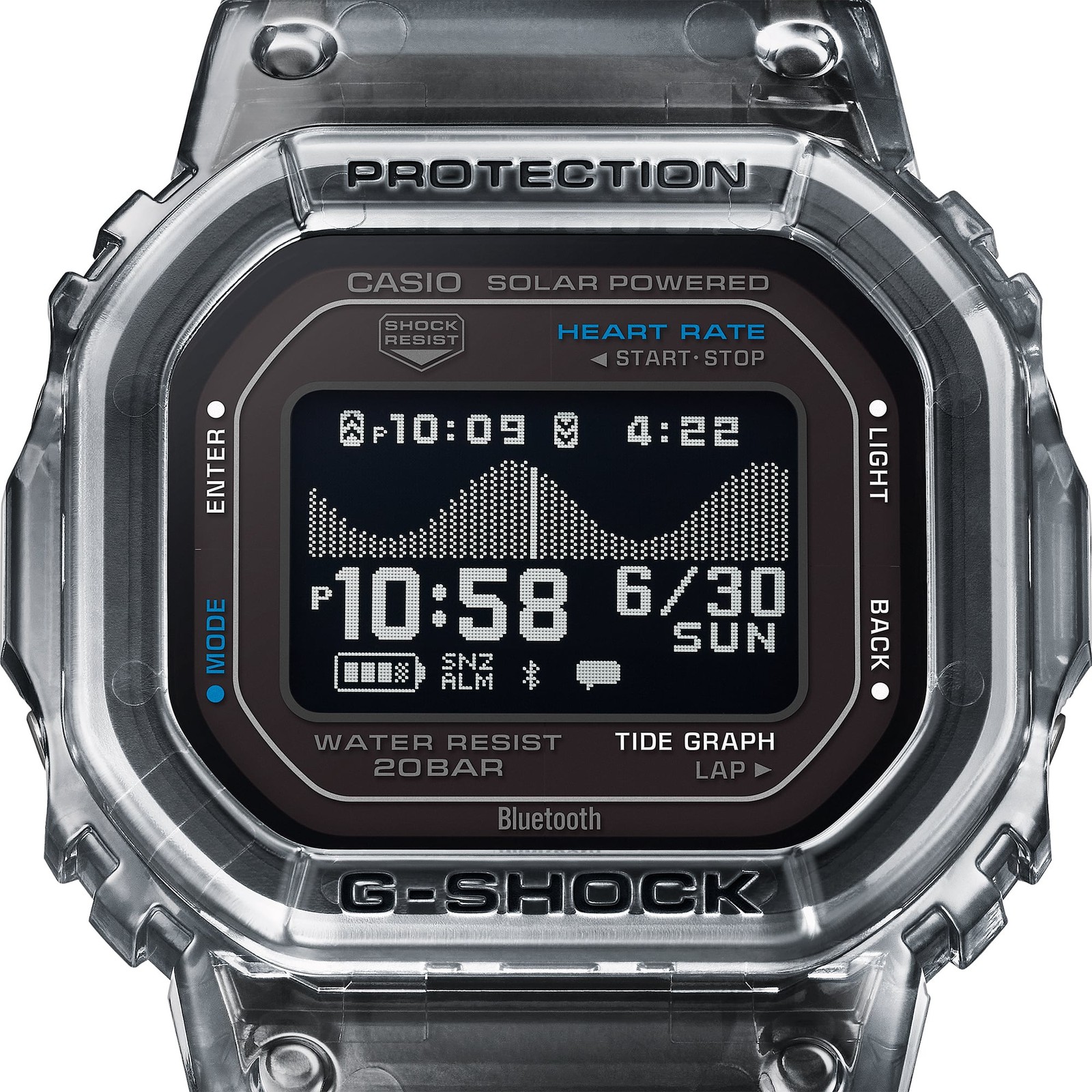 CASIO G-SHOCK GBX-H5600-1JR G-LIDE Bluetooth Tough Solar Black MIP Watch 45.4mm