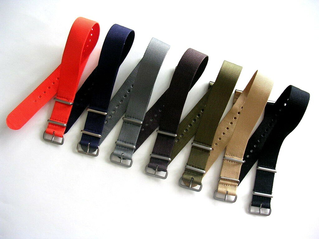 NATO G10 watch band strap Black Red stripe 20mm Premium Nylon RAF Bond IW Suisse