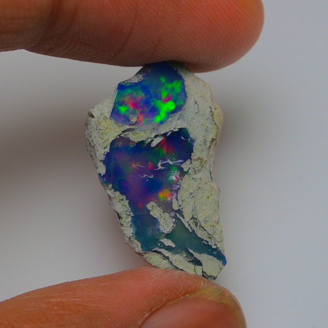 Polished Blue Opal Rough 6.80 Carats, Smoked Ethiopian Welo Opal Rough,