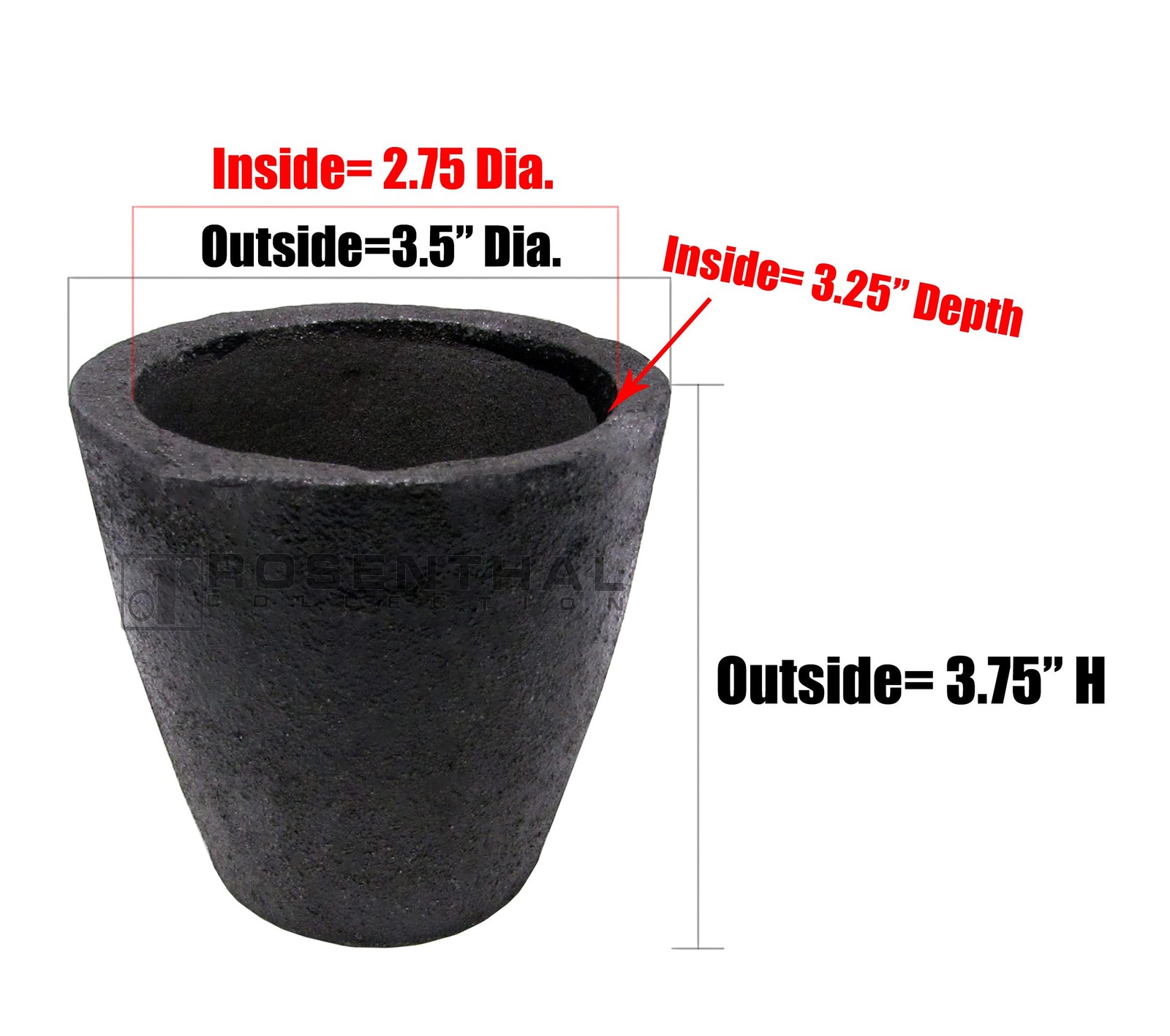 #12Kg Clay Graphite Crucibles Premium Black Foundry Cup Furnace Torch Melting…