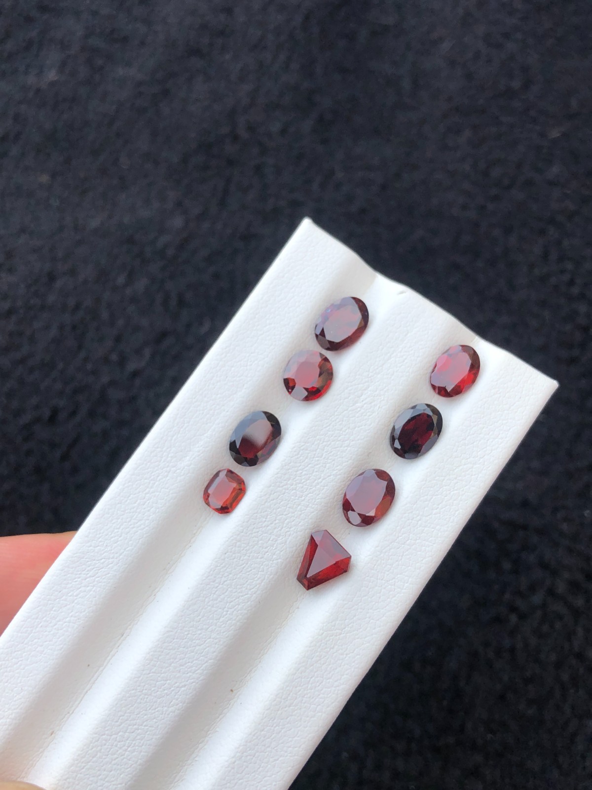 6.80 Ct Natural African Garnet Lott – Red Faceted Garnet Loose Gemstones