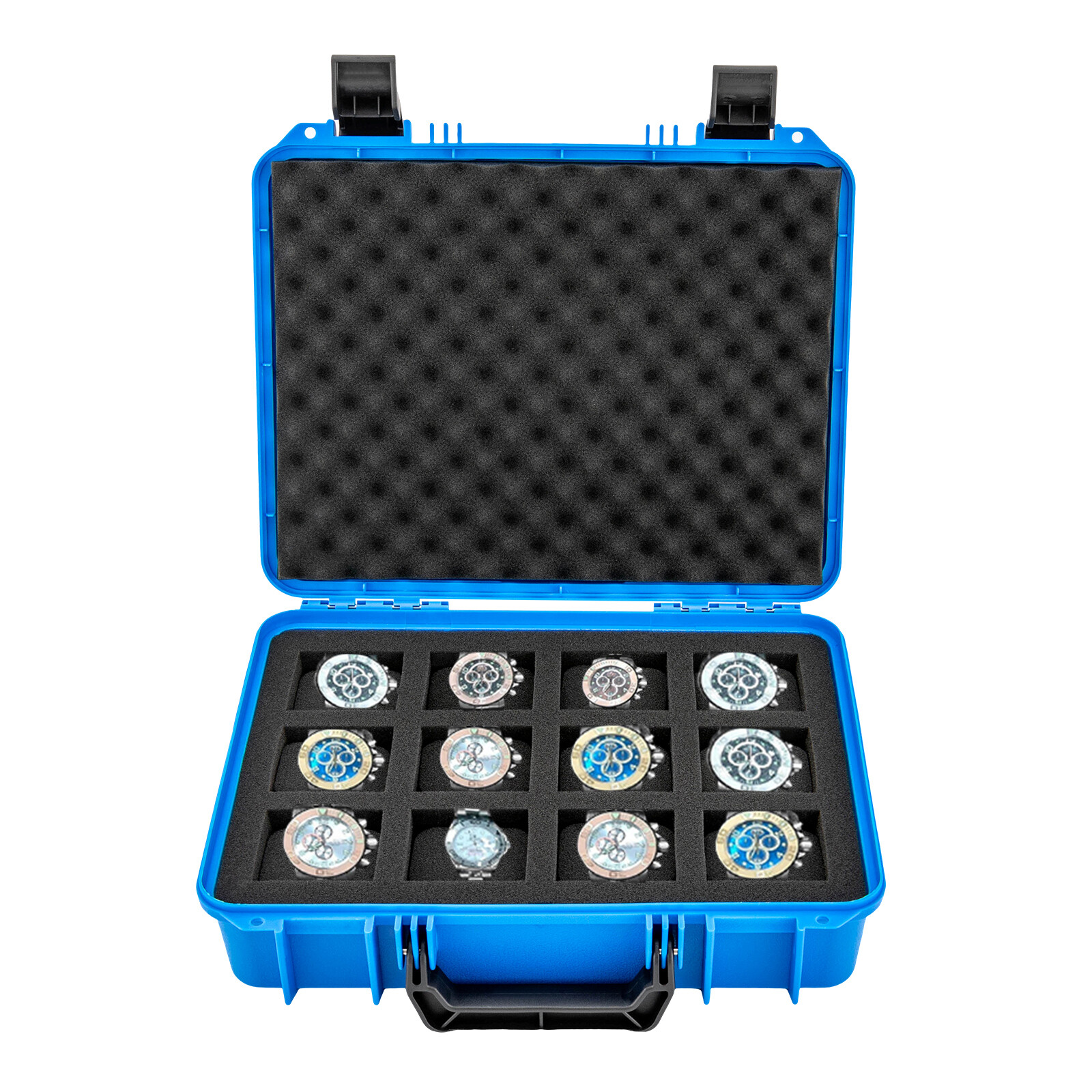 12 Slots Watch Storage Box Suitcase Case Display Storage Case Moisture-Proof