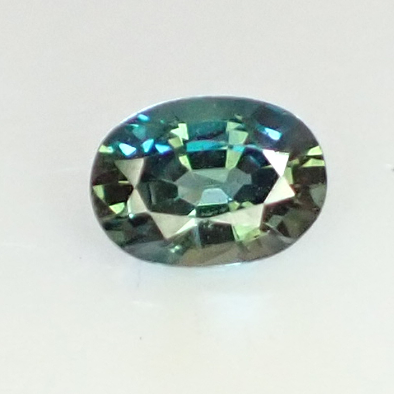0.40ct Oval 5.3×3.8mm Bi Color Green Blue Natural Australian Parti Sapphire Rare