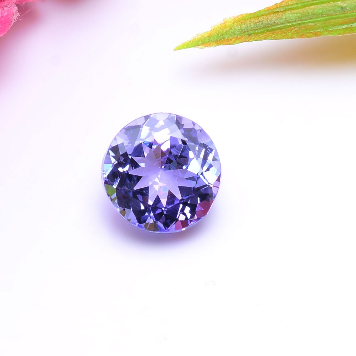 VVS Tanzanite Premium 9mm Round Cut 4.16 Cts, Rare D Block AAA Flawless Gemstone