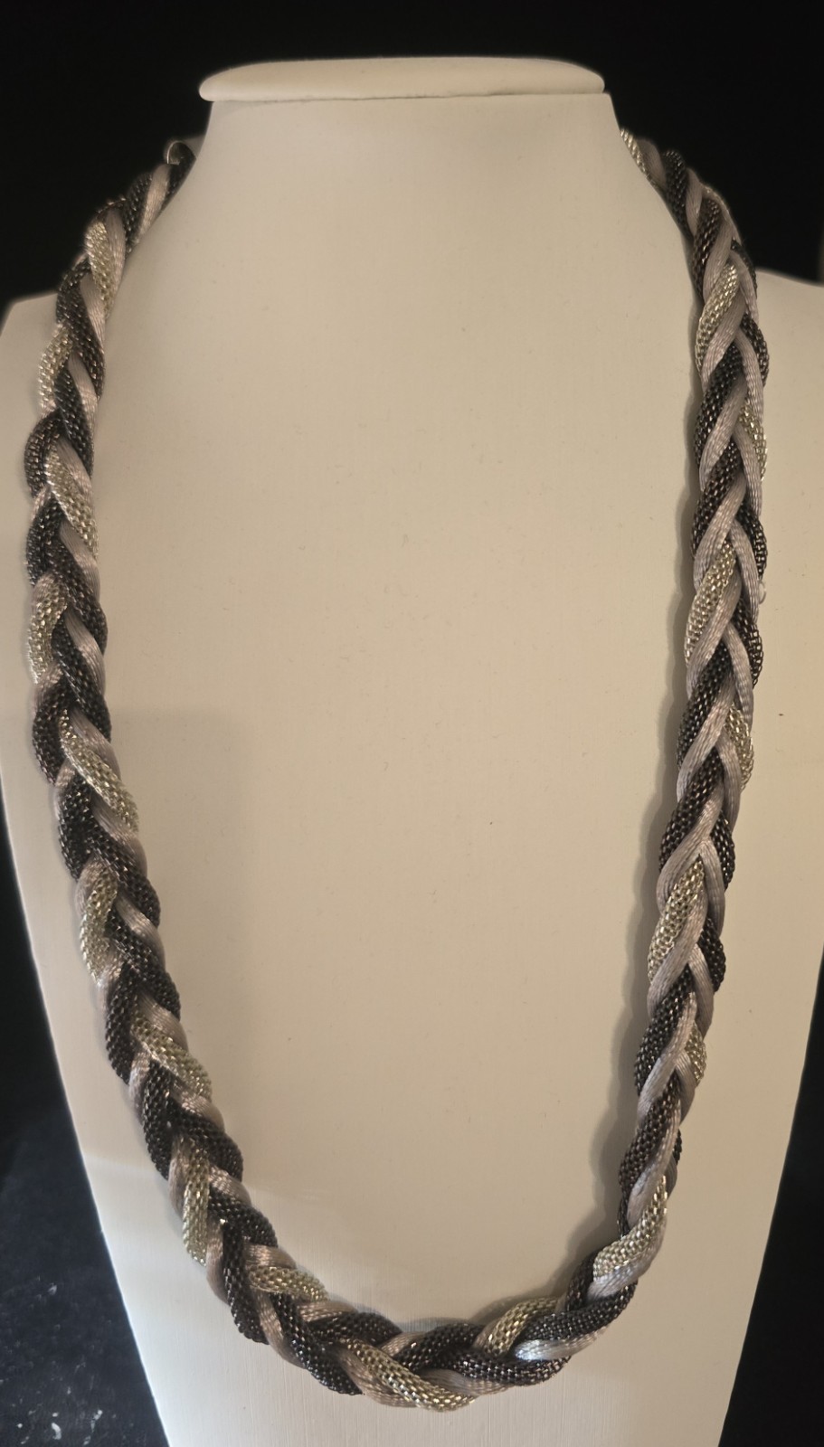 Metal and Nylon Braided Necklace; 20″ (M26-5)