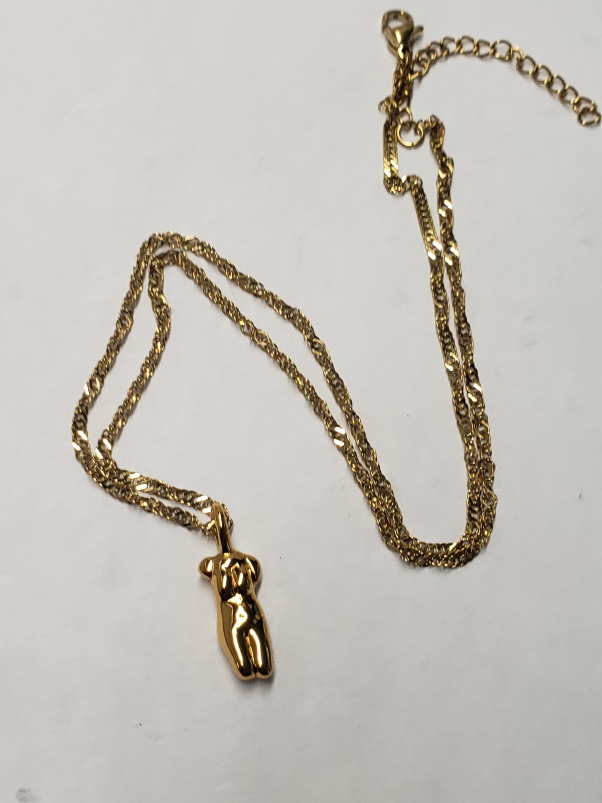 Slide Jewelry Beautiful Girl Torso Necklace 17″