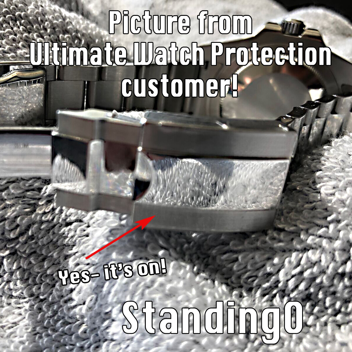 Protector Compatible w/Rolex Explorer 216570 Crystal Bezel Clasp Sides Back x2
