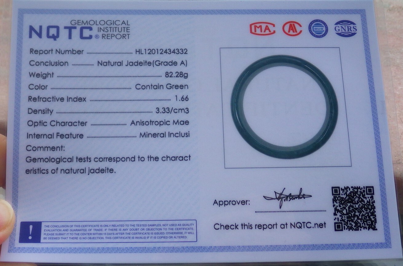 Video Certified Icy Green Natural A JADE Jadeite Bangle Bracelet 69mm 203073 AS