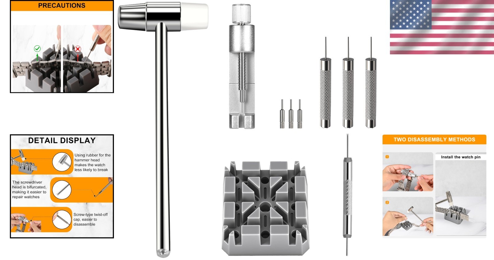 Professional Watch Link Removal Kit – Durable Tools for Easy Band Adjustments