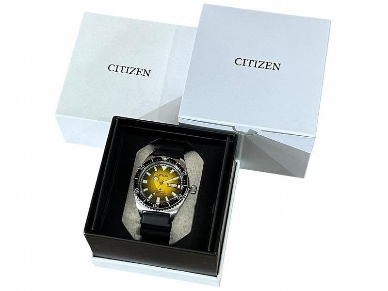Regular 56 800 New CITIZEN NY0120 01X Promaster Marine Diver Yellow Dial Mechani