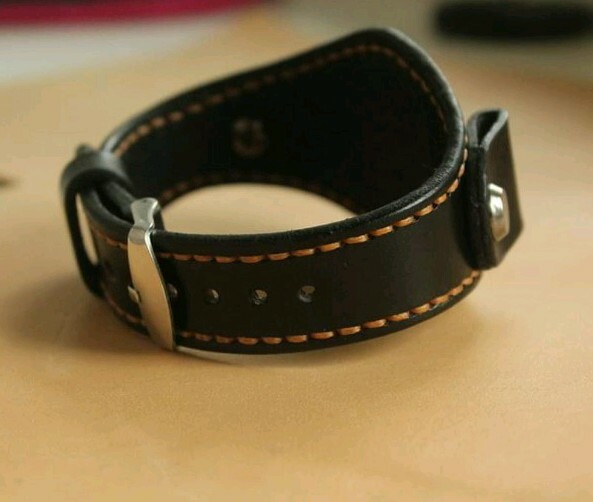 Handmade18 19 20 22 23 24 mm WATCH STRAP Watch BAND black watch band /1 keychain