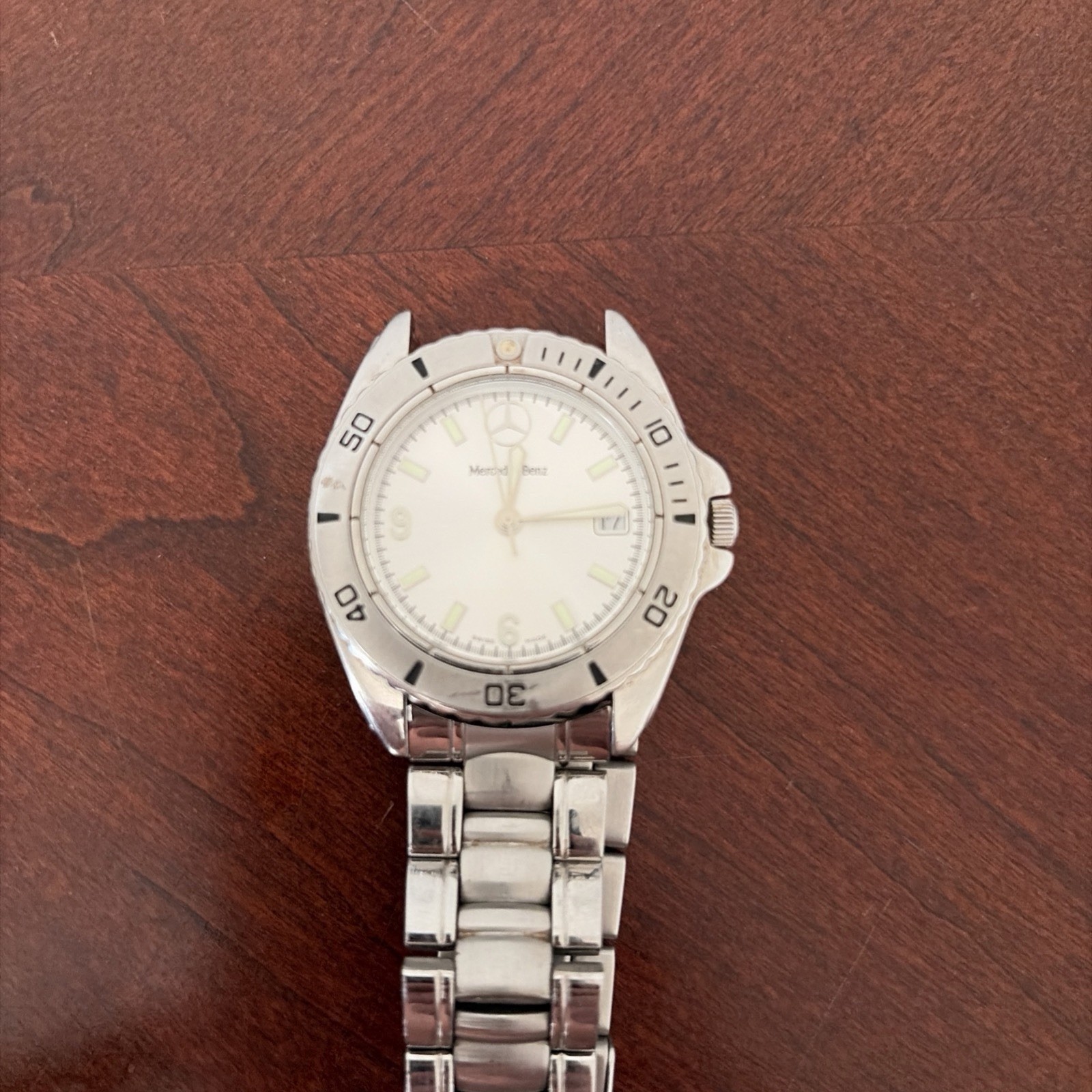 Mercedes Benz Vintage Watch Stainless Steel Swiss Made