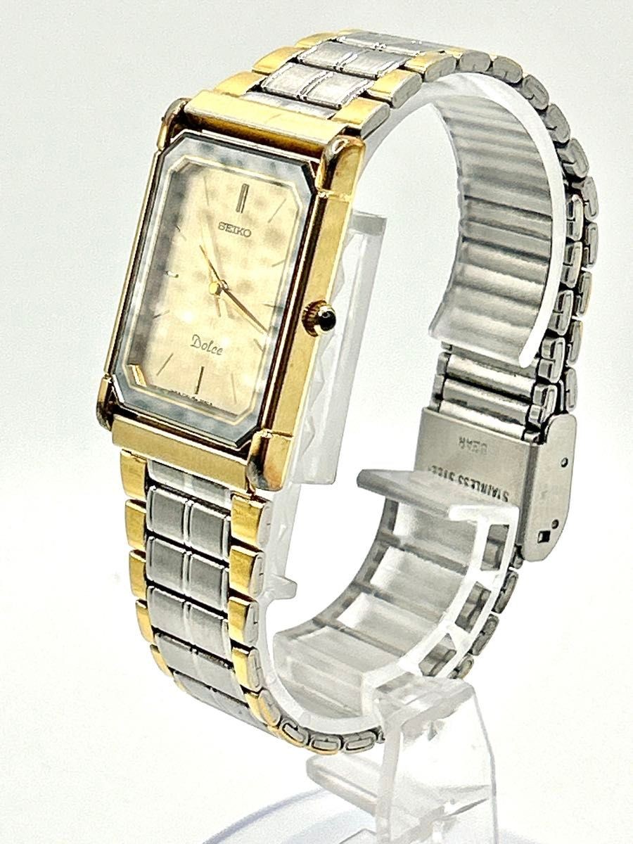SEIKO DOLCE 7741-5050 Men’s Quartz Square Watch Working From Japan