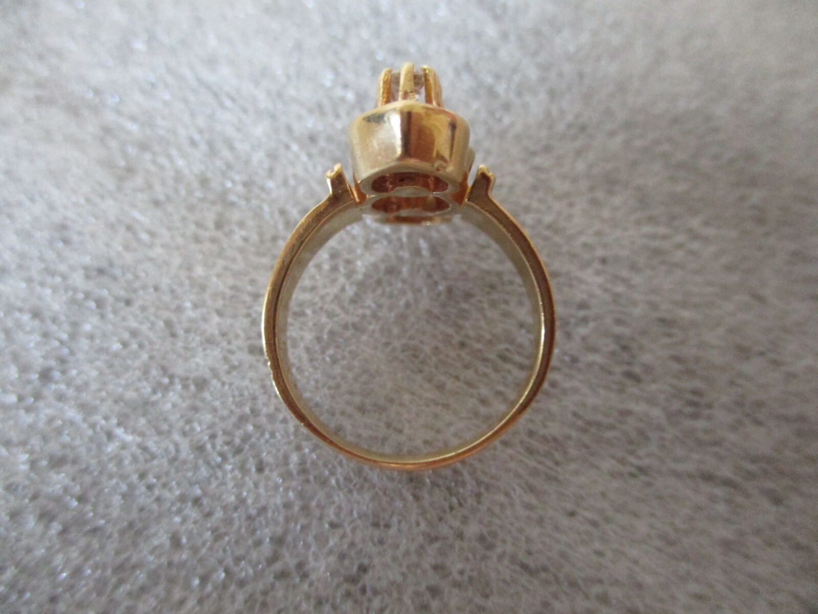 VTG 14K YELLOW GOLD (.30ct APPOX) DIAMOND RING 3 VERTICAL BUTTERCUP SZ 5.5/5.43g