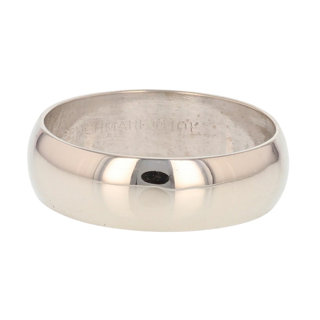 5.6mm Polished Classic Wedding Band Ring 10k White Gold 3.94 Grams Size 7.25