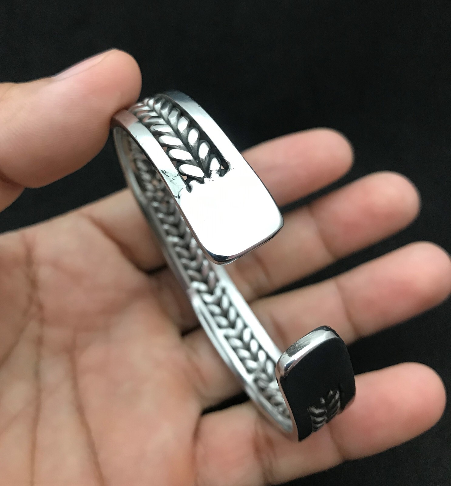 Bracelets Bangle Handmade Stainless Steel welding wire Silver Color #20