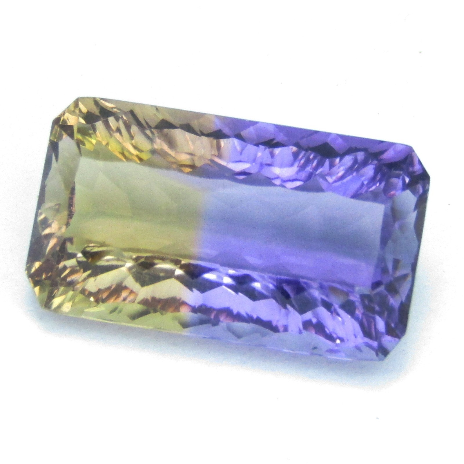 7.55Cts Sparkling Natural Ametrine 15.8x9x6.6mm Laser Cut Loose Bolivia Gemstone