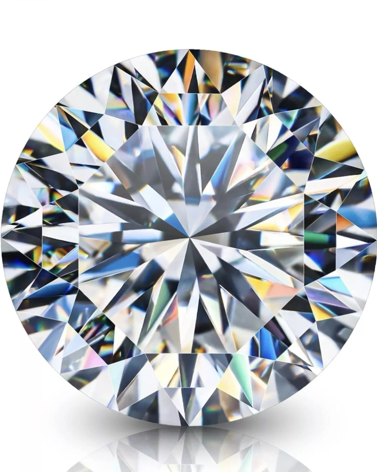 13.50X13.50 MM Round D Color VVS1 Clarity LAB GROWN CVD Diamond GIE CERTIFIED