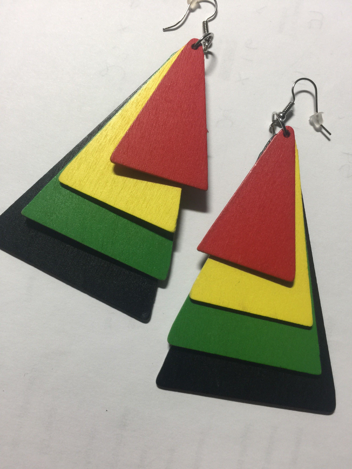 Irie Beads Reggae Rasta Red Yellow Green Black Earrings