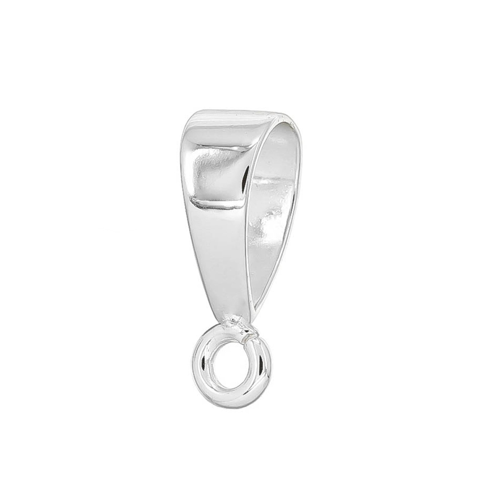 Sterling Silver Slider Pendant Clasp Bail Connector with Heavy Duty Loop #97703