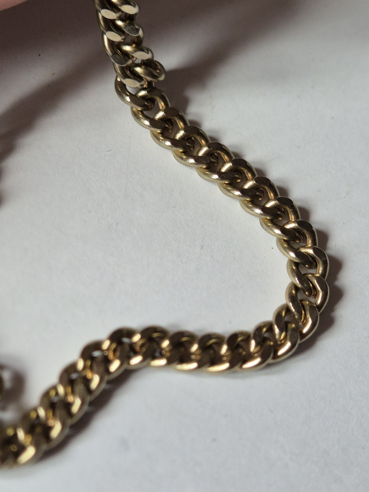 Vintage 80s Gold Tone Pocket Watch Chain Signed 777