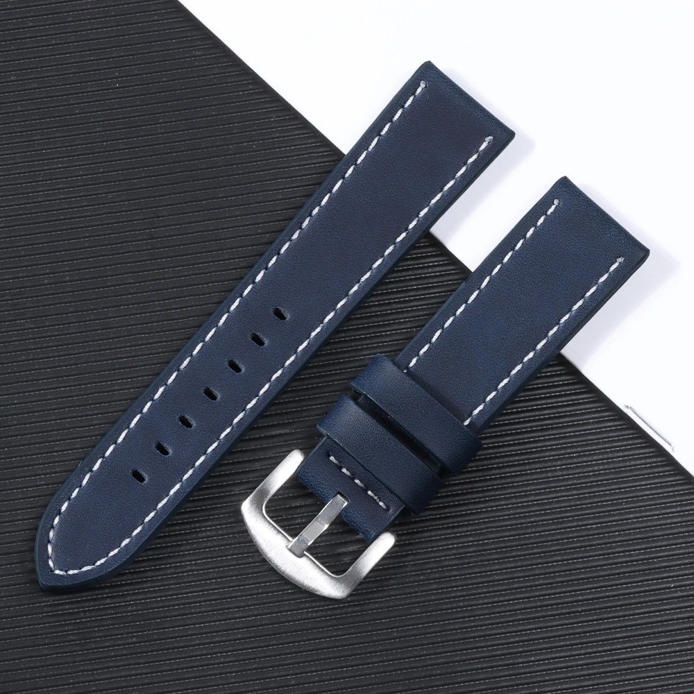 High Quality Leather Watch Band Straps mens stitched Wristband 18 20 22 24mm