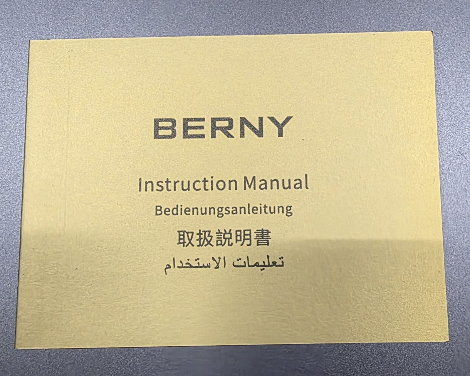 BERNY Titanium Seiko VJ53 Quartz Movement Blue Sunburst Dial Day Date Sapphire