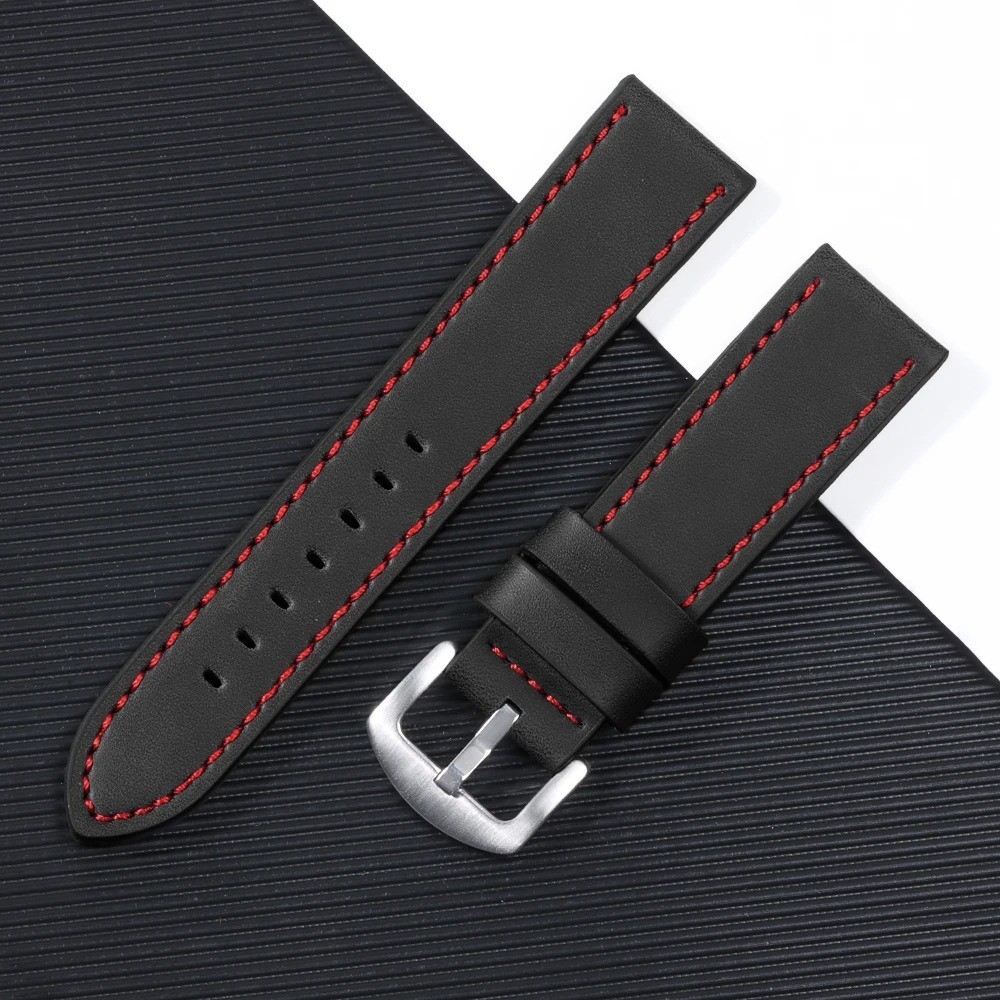 High Quality Leather Watch Band Straps mens stitched Wristband 18 20 22 24mm