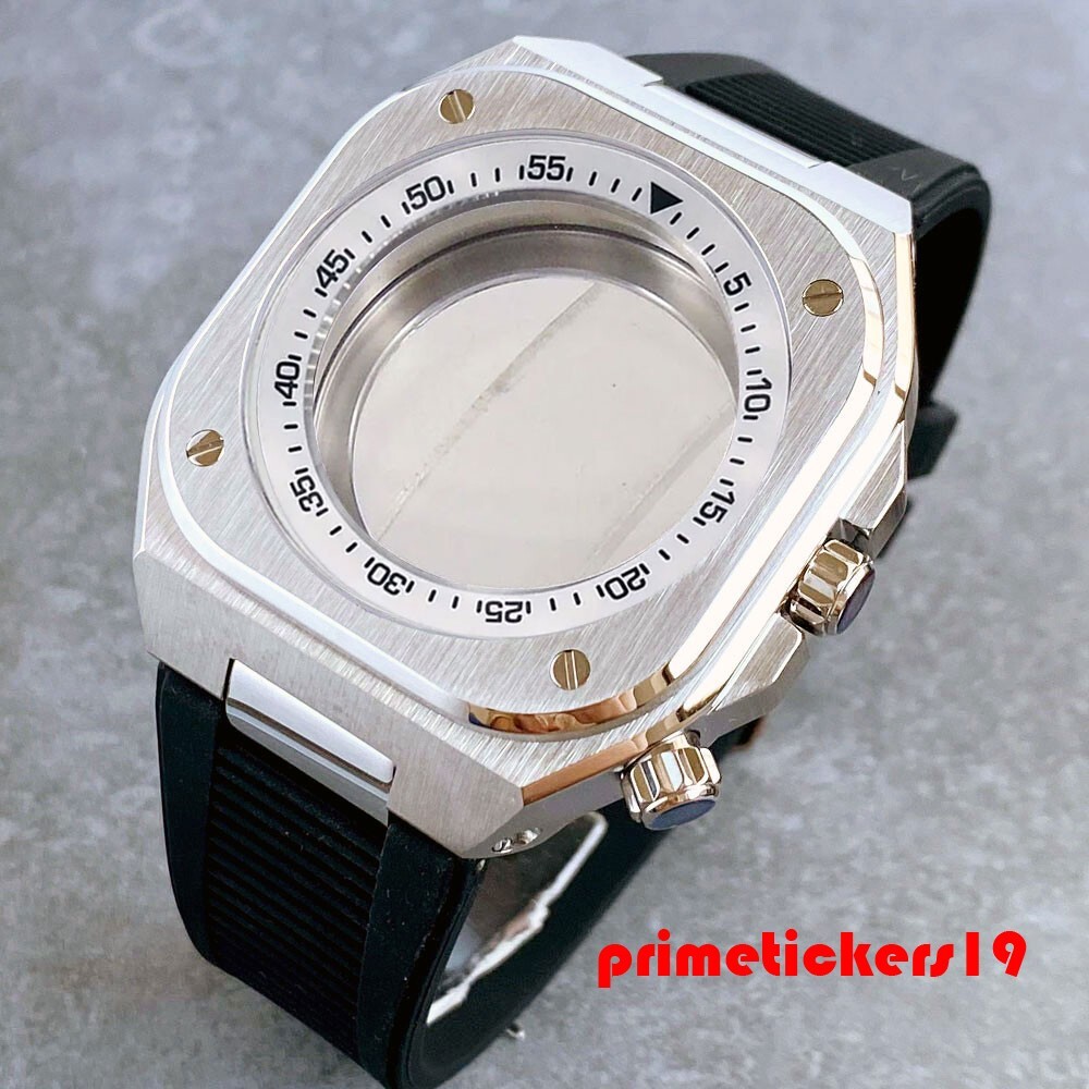 42mm Watch Case Band Sapphire+Chapter Ring Exhibition Back Fit NH35 NH36 NH38