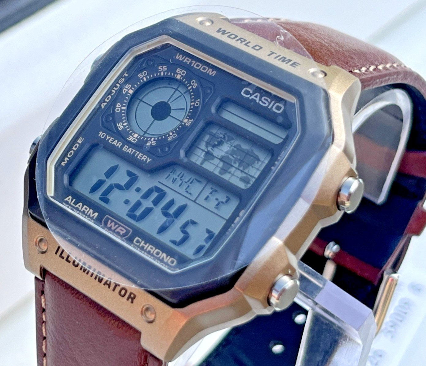 CASIO AE-1200WHL-5AVDF MENS ILLUMINATOR ROYALE BRONZE CHRONO DIGITAL WATCH *NEW*