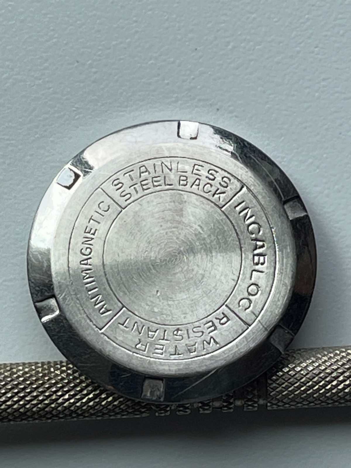 Vintage WMR Watch Case Back Stainless Steel 22.1mm Incabloc Screw Down